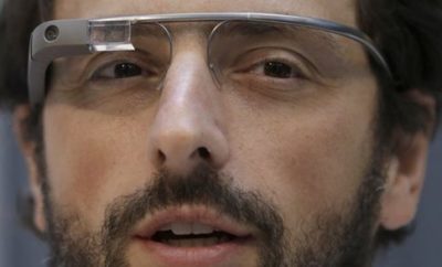 Sergey Brin with Google glasses
