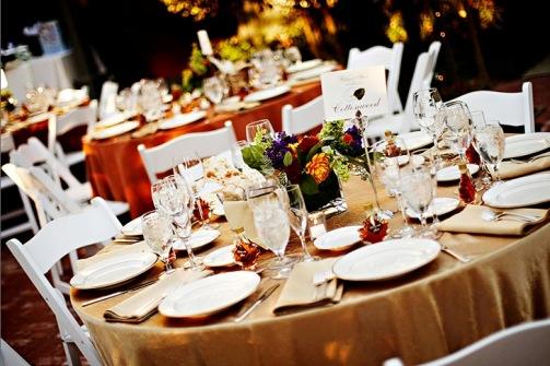 Φθινοπωρινό γαμήλιο τραπέζι