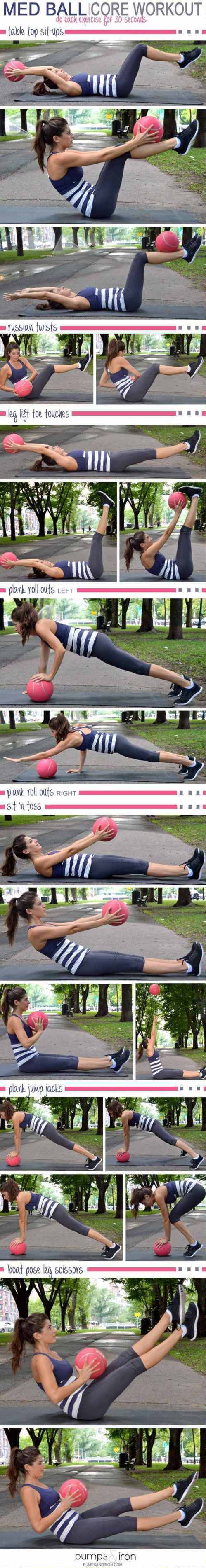 Workout with med ball