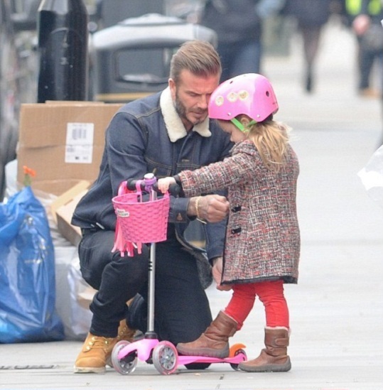 David Beckam and Harper 3