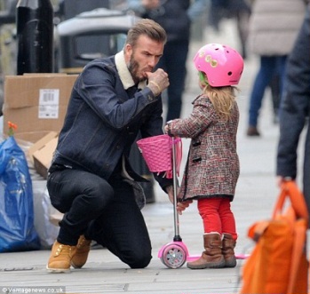 David Beckam and Harper