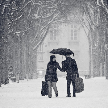 Couple in snow