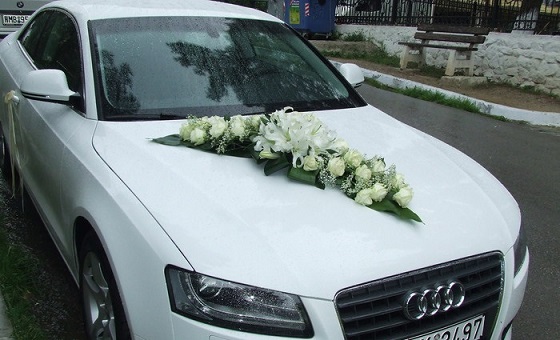 Γαμήλιος στολισμός αυτοκινήτου 1