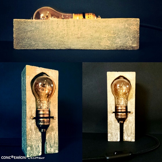 Concrete Block Lamp