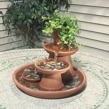 DIY terracotta fountain