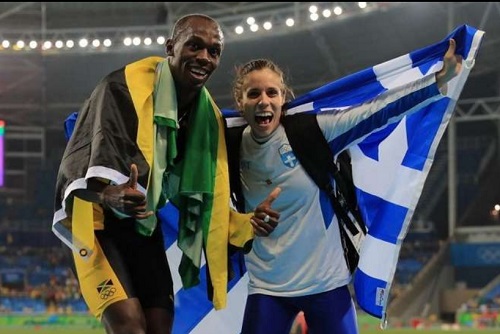 Κατερίνα Στεφανίδη και Usain Bolt