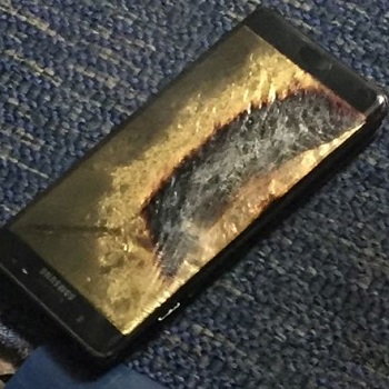 Samsung Galaxy Note 7 fire