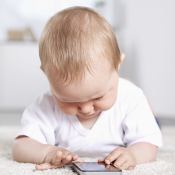 Baby and smartphone