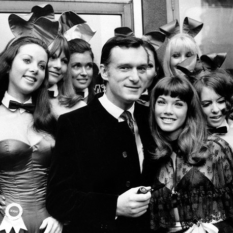 Hugh Hefner and playmates