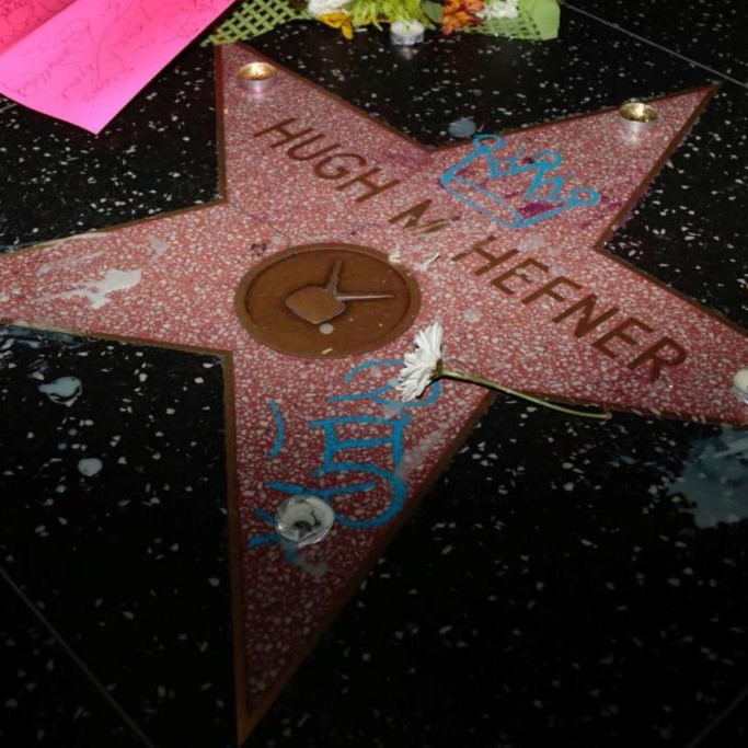 Hugh Hefner's star on Hollywood Walk of Fame