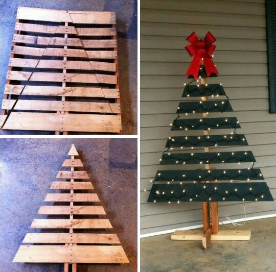 DIY ξύλινα χριστουγεννιάτικα δεντράκια 3