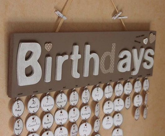 DIY ημερολόγιο γενεθλίων και επετείων 4
