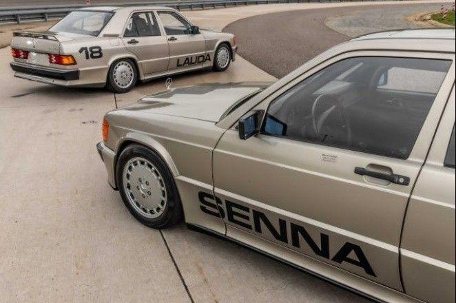 senna and lauda mercedes 190e